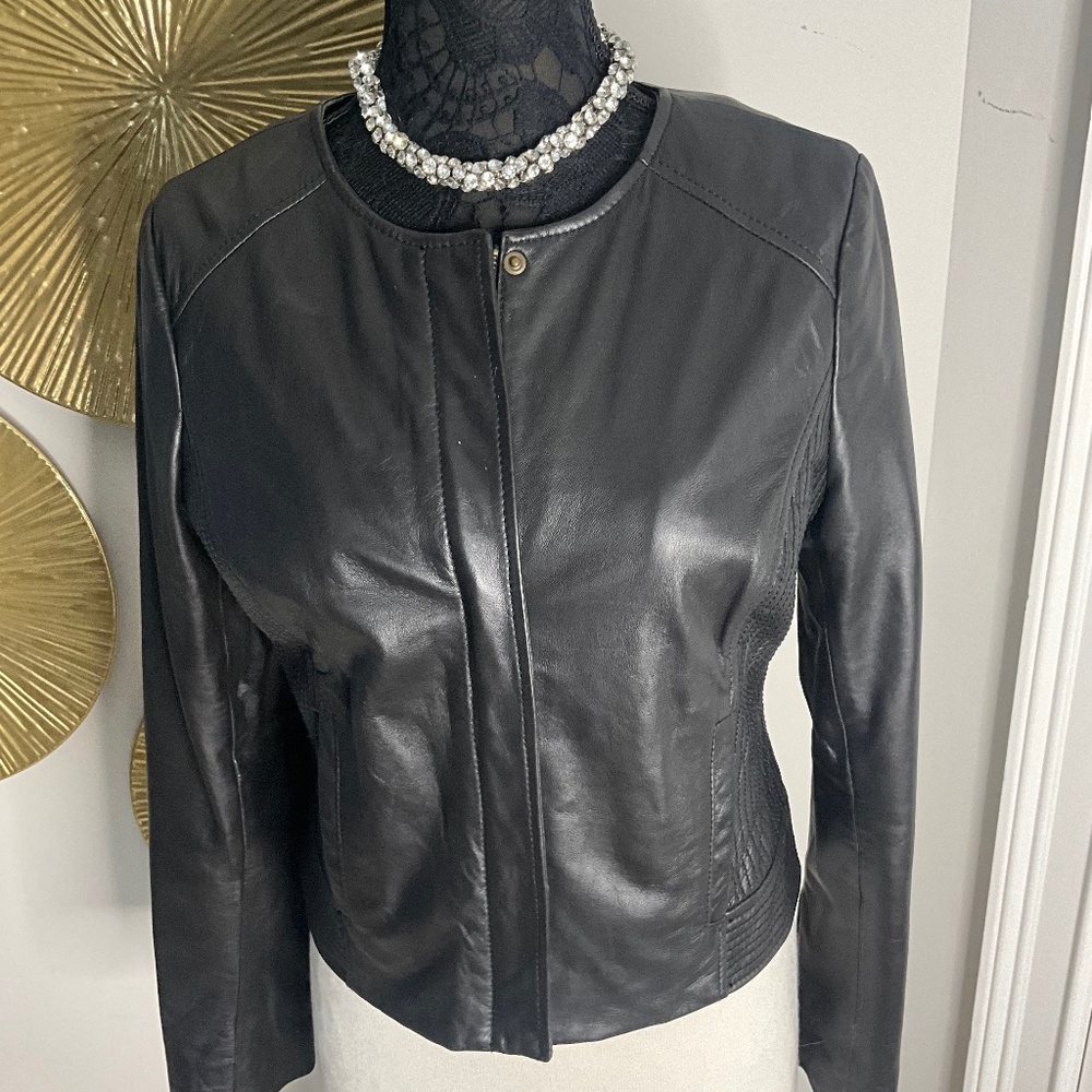 * Halogen Leather Motorcycle Jacket * - image 2